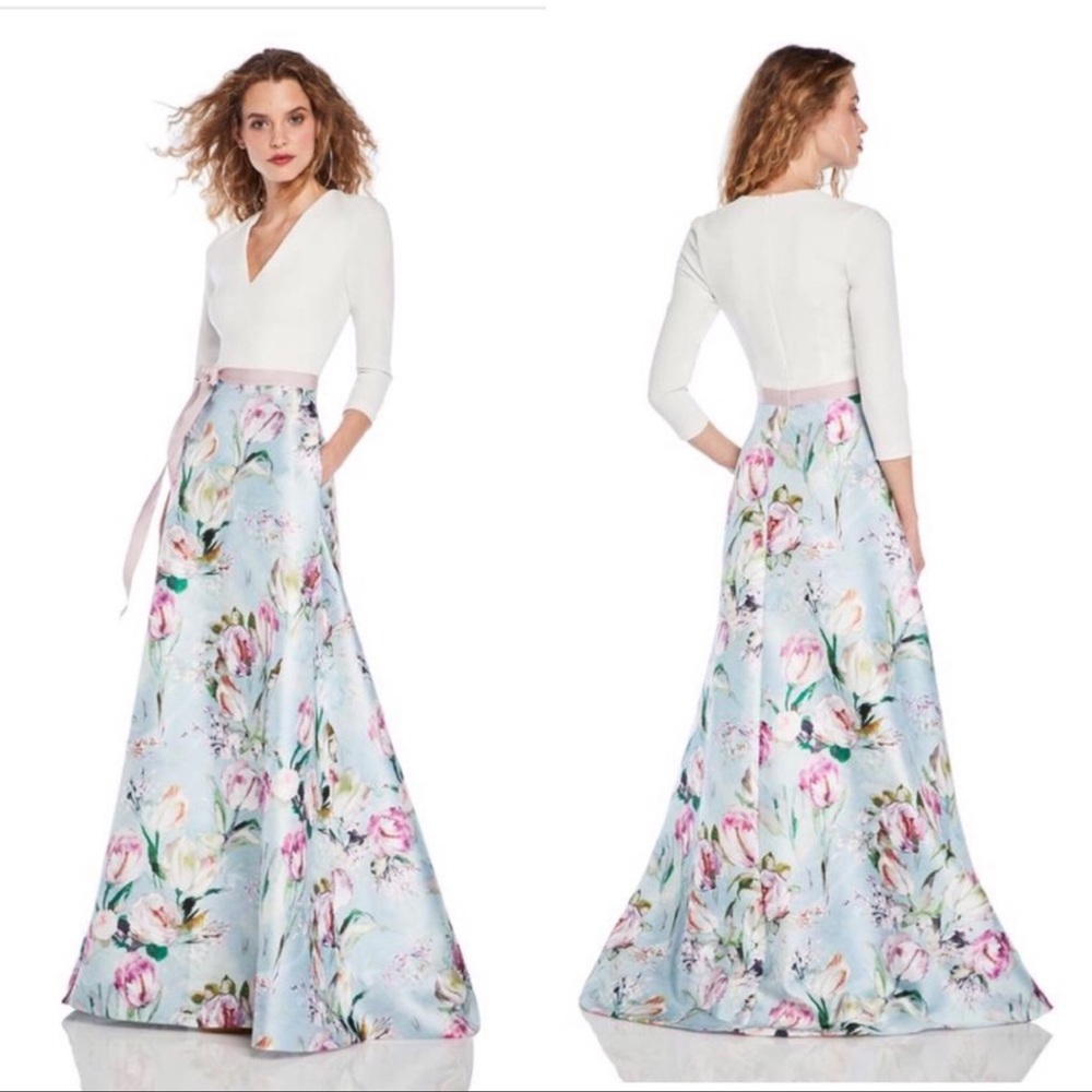 BHLDN- THEIA V-Neck Crepe Bodice